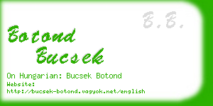 botond bucsek business card